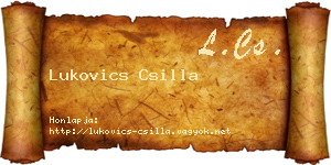 Lukovics Csilla névjegykártya