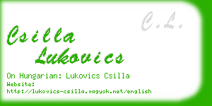 csilla lukovics business card